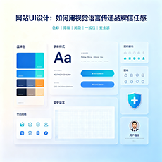海北建站-网站UI设计：如何用视觉语言传递品牌信任感
